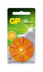 GP BATTERIES ZINC AIR ZA13 1.45V 6PCE 2
