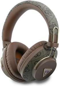 Słuchawki nauszne Guess Triangle Logo Bluetooth ENC brązowy 2