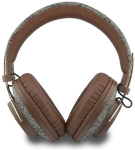 Słuchawki nauszne Guess Triangle Logo Bluetooth ENC brązowy 3