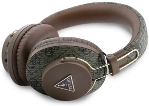 Słuchawki nauszne Guess Triangle Logo Bluetooth ENC brązowy 4