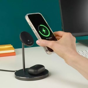 Hama Ładowarka indukcyjna do telefonu Qi2 2w1 15 W 8