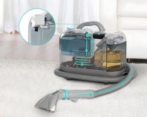 HAUSHOF StainZapper Vapo Myjka Parowa 1200W Auto Dywany Płyn 750ml zestaw 3