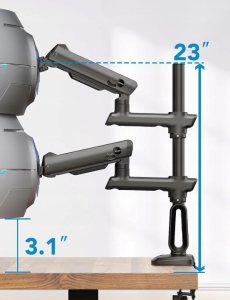 HUANUO Podwójny Uchwyt na Monitor 13-49" Ultrawide do 18kg regulowany 2