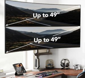 HUANUO Podwójny Uchwyt na Monitor 13-49" Ultrawide do 18kg regulowany 5