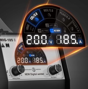 HZXVOGEN MIG 185A Spawarka Inwertorowa 4w1 IGBT 110V/220V Synergia 4