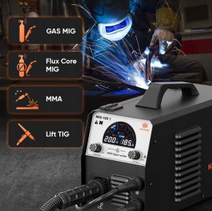 HZXVOGEN MIG 185A Spawarka Inwertorowa 4w1 IGBT 110V/220V Synergia 6