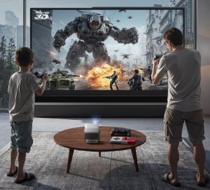 JMGO N1S 4K Mini Projektor potrójny laser 1100 lumenów ISO 3840x2160 10W 6