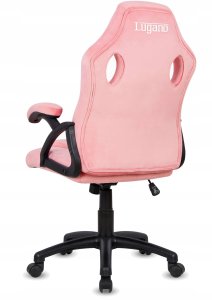 Fotel Lugano Fotel obrotowy do biurka CARRERA M ALCANTARA PINK 3