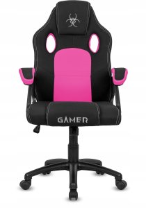 Fotel Lugano Fotel obrotowy do biurka CARRERA M PINK FABRIC 2