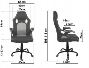 Fotel Lugano Fotel obrotowy do biurka CARRERA M STONE FABRIC 12