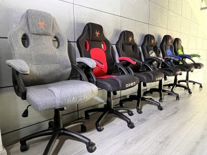 Fotel Lugano Fotel obrotowy do biurka CARRERA M STONE FABRIC 3