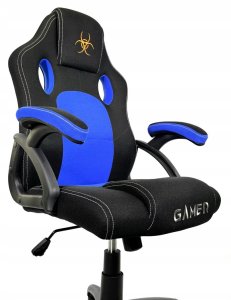 Fotel Lugano Fotel obrotowy do biurka CARRERA M BLUE FABRIC 12