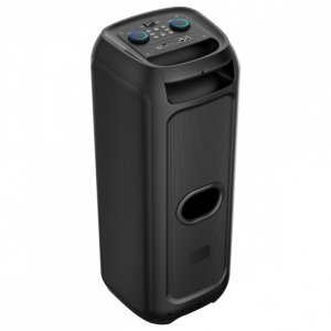 POWER AUDIO MAX - Duży głośnik Bluetooth, 120W RMS/ 1400W PMPO, dwa głosniki 8", FM Radio, Equalizer, funkcja karaoke, MP3/karty microSD, USB, AUX, BT 5.0+EDR, wyśiwietlacz, LED, wbudowany akumulator. Zestaw z pilotem. 2