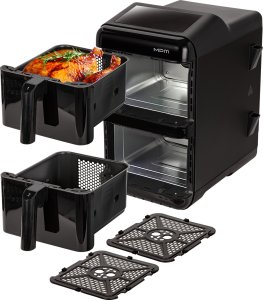 Frytkownica beztłuszczowa MPM MFR-13 Urządzenie do gotowania na gorącym powietrzu 12L (2 x 6L) 3000W MFR-13 (5903151079114) 4
