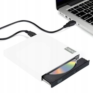 Zewnętrzny napęd CD DVD na USB do komputera, laptopa | BIAŁY 4