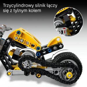 LEGO Technic Żółty motocykl (42225) 4