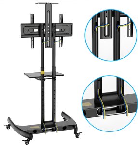 Stojak do telewizora 32"-70", na kółkach, do 45,5kg, VESA, regulacja 4