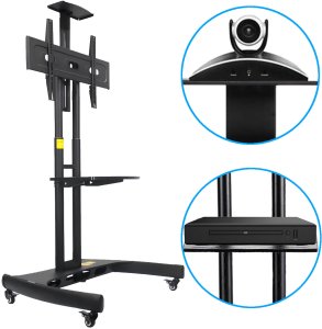 Stojak do telewizora 32"-70", na kółkach, do 45,5kg, VESA, regulacja 6