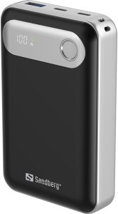 Sandberg Travel Powerbank 20000 PD35W, 20000 mAh, Lithium Polymer (LiPo), 3.7 V, Black, Silver 3