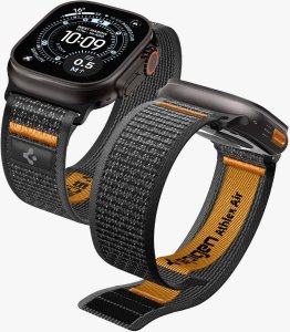 Spigen Spigen Athlex Air 2 Active Band, black orange - Apple Watch 49mm/46mm/45mm/44mm 2