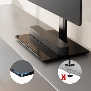 Triadyn Podstawka Noga Uchwyt Biurkowy SoloBase R do Pojedynczego Monitora Telewizora 13-32" Ergonomiczny Regulowany Obrotowy TRD-BLK-R1ST-13"-32" 4