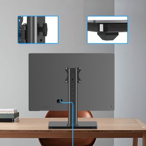 Triadyn Podstawka Noga Uchwyt Biurkowy SoloBase R do Pojedynczego Monitora Telewizora 13-32" Ergonomiczny Regulowany Obrotowy TRD-BLK-R1ST-13"-32" 5