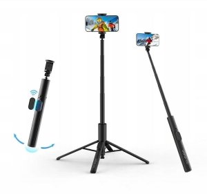Statyw 153 cm Kijek SELFIE Stick Tripod + Uchwyt + Pilot na Telefon ULANZI / MT86 2
