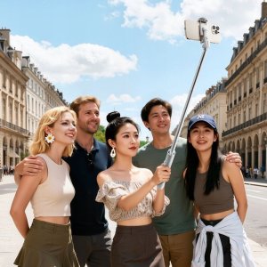 Statyw 153 cm Kijek SELFIE Stick Tripod + Uchwyt + Pilot na Telefon ULANZI / MT86 4