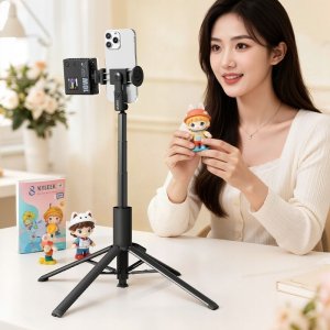 Statyw 153 cm Kijek SELFIE Stick Tripod + Uchwyt + Pilot na Telefon ULANZI / MT86 7
