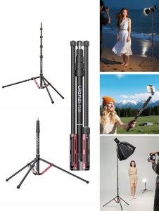 Statyw Stojak Studyjny Studio Oświetleniowy + Monopod 2,3m 5kg / Ulanzi T230 2