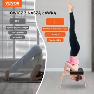 Ławka do Jogi Wielofunkcyjna Czarna Udźwig 136 kg 7