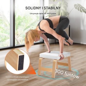 Ławka do Jogi Wielofunkcyjna Biała Udźwig 136 kg 3