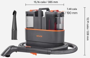 Odkurzacz piorący do dywanów 1.5L przenośny 11.5Kpa do tapicerki i auta 2