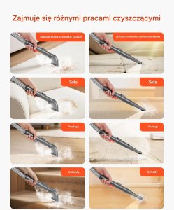 Odkurzacz piorący do dywanów 1.5L przenośny 11.5Kpa do tapicerki i auta 6