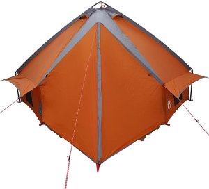 vidaXL Namiot Teepee dla 8 osób z dachem Szary i pomarańczowy 7