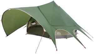 vidaXL Namiot Teepee dla 5 osób Zielony i szary 600 x 600 x 347 cm 2