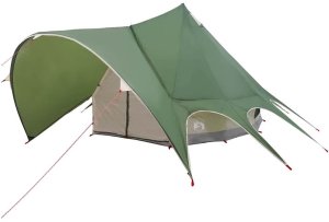 vidaXL Namiot Teepee dla 5 osób Zielony i szary 600 x 600 x 347 cm 4