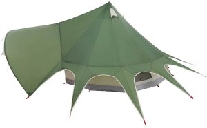 vidaXL Namiot Teepee dla 5 osób Zielony i szary 600 x 600 x 347 cm 7