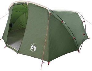 vidaXL Namiot tunelowy dla 4 osób Zielony i Biały 318 x 275 x 140 cm 2
