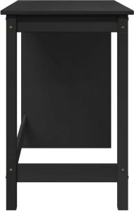 Biurko vidaXL Czarne 112 cm x 50 cm 3