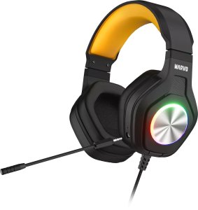 Słuchawki Marvo Pulz 80 Żółte (8518300000) 2