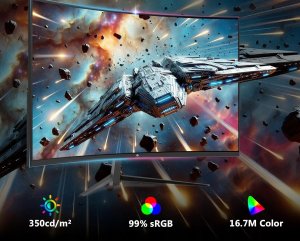 Z-Edge 27" Monitor Gamingowy 200Hz 1500R VA 1ms sRGB 99% DP 1.4 FHD 3