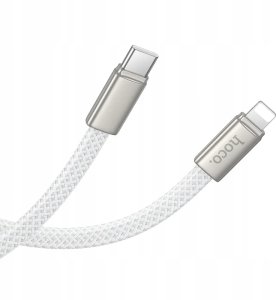 Kabel USB Hoco Kabel USB C do Lightning Hoco PD 30W 1 m płaski X125 biały 7