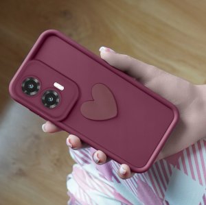 krainaGSM Etui do Motorola Moto G35 5G silikonowe MATOWE serce + Szkło na ekran 5