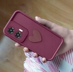 krainaGSM Etui do Motorola Moto G85 5G silikonowe MATOWE serce 4
