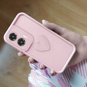 krainaGSM Etui do Motorola Moto G85 5G silikonowe MATOWE serce 4