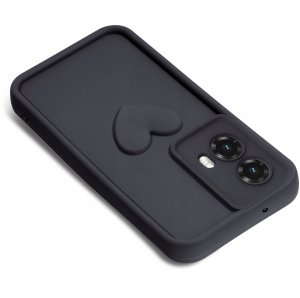 krainaGSM Etui do Motorola Moto G35 5G silikonowe MATOWE serce + Szkło na ekran 3