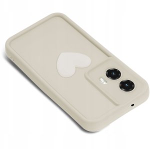 krainaGSM Etui do Motorola Moto G35 5G silikonowe MATOWE serce + Szkło na ekran 3
