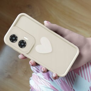 krainaGSM Etui do Motorola Moto G35 5G silikonowe MATOWE serce + Szkło na ekran 5