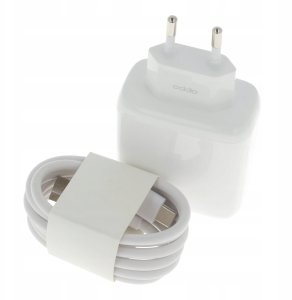 Ładowarka Oppo Oryginalna Ładowarka Sieciowa Oppo SuperVOOC VCA7JFEH 65W Power Adapter biała blister 19